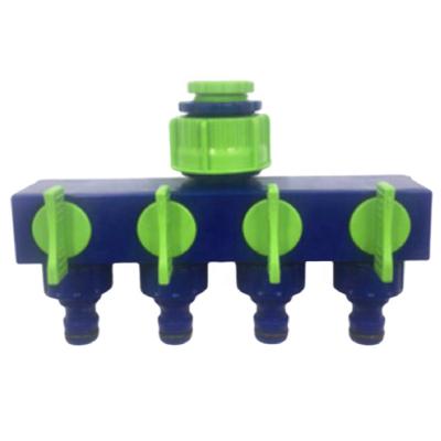 China Plug in plastic water hose and water gun hose four way connector to connect with agriculture sprayer for garden for sale