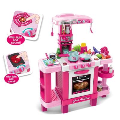 China Study Pretend Toy New Simulation Kitchenware Children's Kitchen Toy Set Play House Kitchenware Kitchen Bench for Boys and Girls for sale