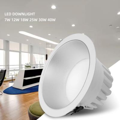 China Allway Modern High Quality Recessed 7W 12W 18W 25W 30W 40W SMD Indoor Home Office Led Slim Downlight for sale