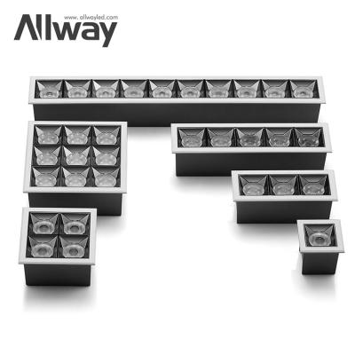 China Manufacturer Linear Square Down Light System Modern Home Office 5W 12W 15W 20W 36W 40W Led Grill Light for sale