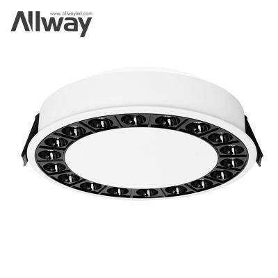 China Modern Hot Selling Commercial Center Round Cavity Down Black 15W Indoor LED Downlight Track Spot Light for sale