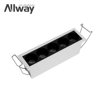 China 2022 Modern Trending Recessed Wall Washer Rectangular Adjustable Linear LED Grille Down Light for sale