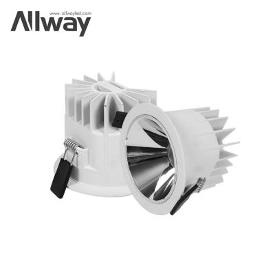 China Allway Modern Factory Direct Sell Price Office Recessed Smd Aluminum Ceiling Round Led Downlight for sale