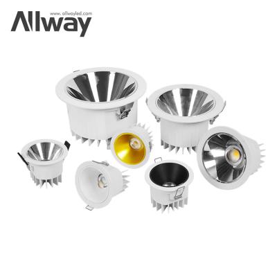 China Modern Ceiling Recessed Smd Round 12w 18w 25w 30w Allway CCT Three Color Temperatures Led Downlight for sale