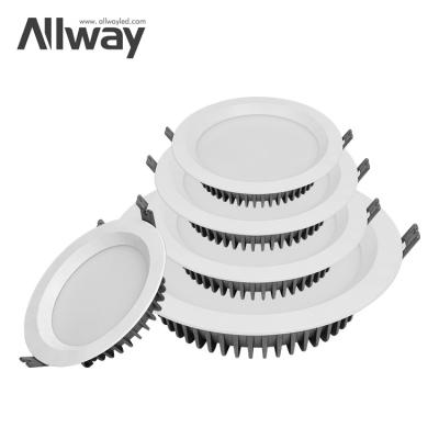 China Allway Diameter Modern High Quality Architecture Light Fitting Down Light Round Led Downlight for sale