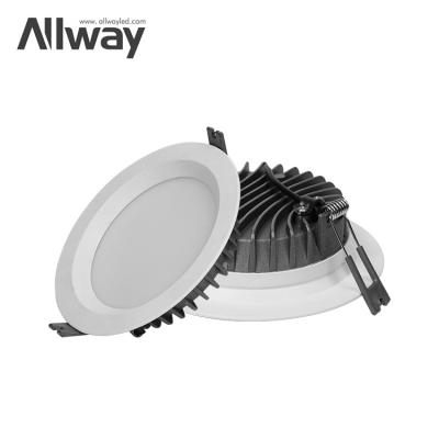 China Allway Modern High Quality Indoor Anti-glare Deep Aluminum Smd Recessed Round Led Downlight for sale