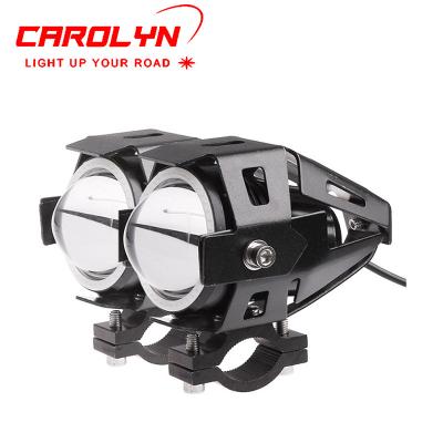 China U7 12V Aluminum Motorcycle LED Headlight Motorbike Driving Head Lamp Fog Spot Light Moto Highlights To Pull Light For Honda/Yamaha/KTM for sale