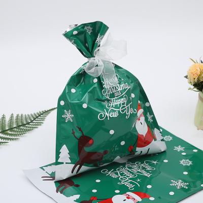 China Factory Wholesale Moisture-proof Christmas Gift Packaging Plastic Packaging Bag Candy Cookie Chocolate Christmas Gift Bag for sale