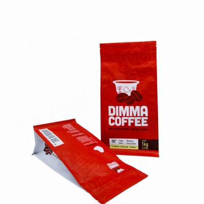 China Recyclable Logo Printing Zipper Aluminum Foil Matte Finish Laminated Bag Custom Coffee Bag Biodegradable for sale