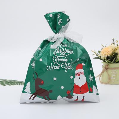 China BIODEGRADABLE Custom Design New Style Christmas Stocking Gift Bag Plastic Christmas Sachet 2021 for sale