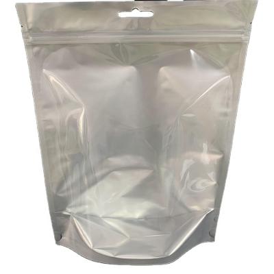 China Barrier Dongguan Plastic Bag Food Packaging Resealable Large Pouches With Window And Hanging Hole for sale