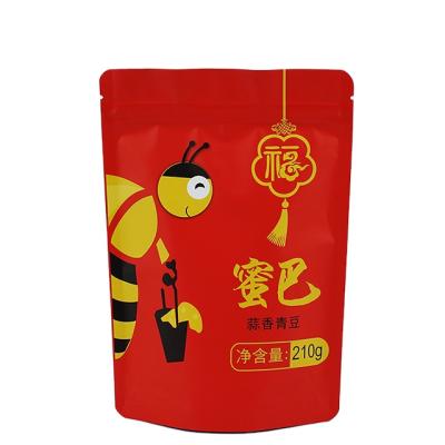 China Resealable Pea Snack Bag Wholesales Snacks Food Packaging Bag Vertical Moisture Proof Aluminum Foil Bag for sale