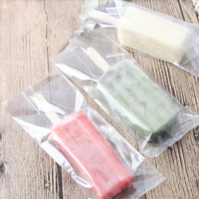 China Disposable Custom Printed Heat Seal Plastic Packaging Transparent Popsicle Bag For Ice Cream for sale