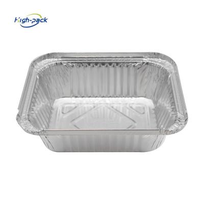 China Packaging Silver Recycable Food Grade Aluminum Foil Containers for sale