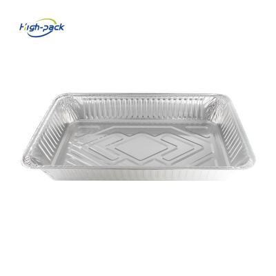 China Disposable Recycable Aluminum Foil Large Trays With Lids for sale