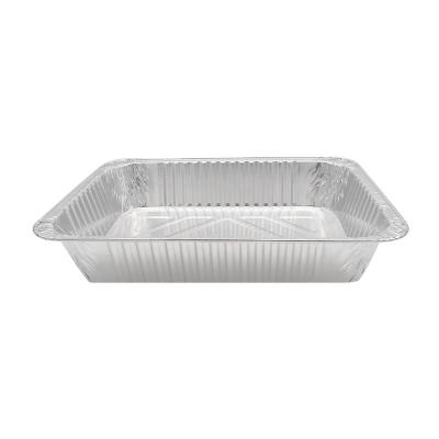 China Heat Preservation Half Size Aluminum Foil Food Pan With Lid Aluminum Foil Grilled Fish BBQ Tray for sale