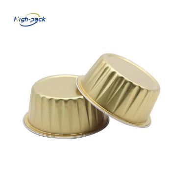 China Recycable Small Gold Aluminum Cans Container With Lids for sale