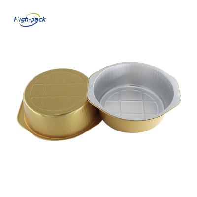 China Aluminum Foil Tin Foil Dishes Grill Pan Food Packaging Disposable Baking Supply Container Tray With Plastic Lid for sale