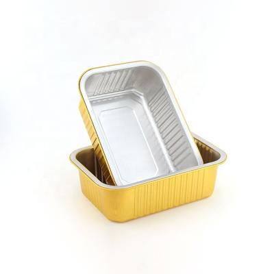 China Eco-Friendly Disposable Food Grade Fast Food Food Grade Tray Safety Eco-Friendly Aluminum Foil BBQ Container for sale