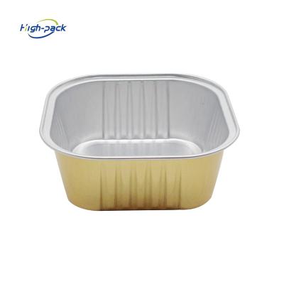 China Recycable Aluminum Foil Square Food Container For Packaging for sale