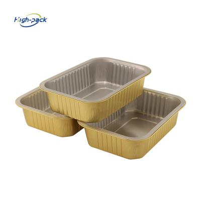 China Silver Disposable Aluminum Foil Baking Bowl For Take Out Food for sale