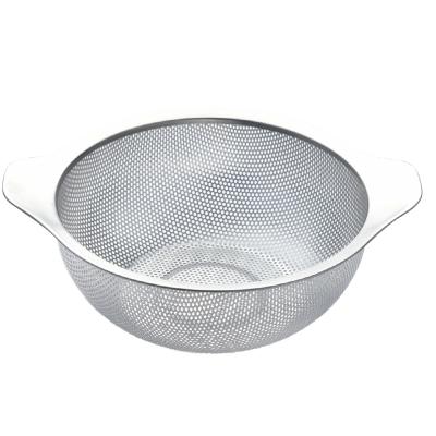 China Hot Selling Cheap Custom Made Viable Mesh Stainless Steel 3pcs 16cm Metal Colander With Handle for sale