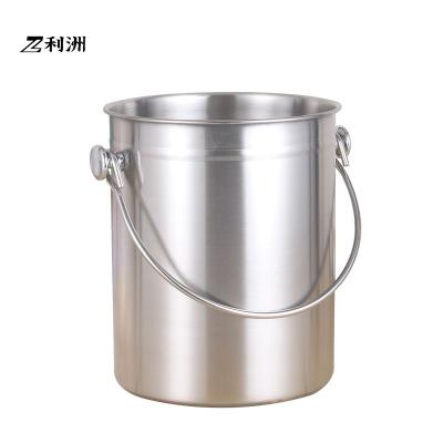 China Sustainable Ice Bucket With Handle Champagne Bucket High Quality Cheap Stainless Steel Customer Logo Sustainable Barware Oem for sale