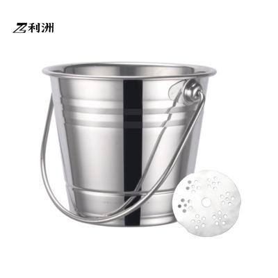 China Sustainable Top Selling Stainless Steel Double Walled Ice Bucket For Wine With Lid for sale