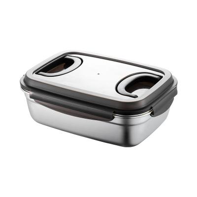 China Viable Stainless Steel Tiffin Bento Box Reusable Silicon Food Containers With Lid Plastic Food Storage Container Kids Lunch Box for sale