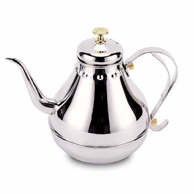 China Viable Stainless Steel Tea Whistling Kettle Classic Metal Teapots For Home Camping for sale