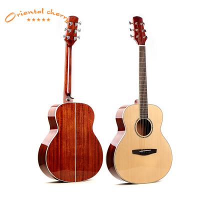 China Huayi Solid Wood Handcrafted High Quality Solid Mahogany Factory Acoustic Guitar Wholesale for sale