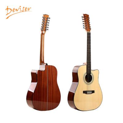 China Inventor 12string Elephant Acoustic Guitar Flawless Wholesale Custom OEM Chinese Guitars for sale