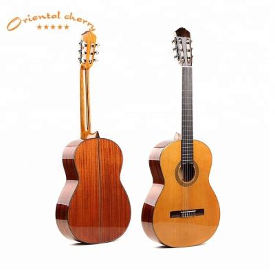 China Double Superior Classical Guitar Concert Large Handcrafted Professional Impeccable Solid Solid Wood for sale