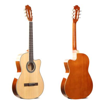 China Impeccable Chinese Factory Custom Inventor 39 Inch Full Size Semi Classical Guitar for sale