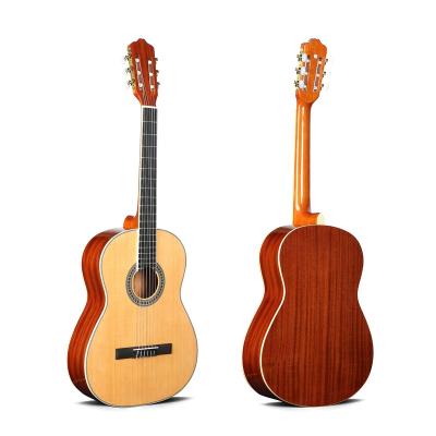 China Impeccable Chinese Factory Custom Inventor 39 Inch Semi High Gloss Classical Guitar for sale