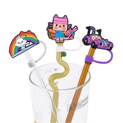 China Custom Minimalist Unicorn Pencil Toppers Covers PVC Charms For Drinking Straw DIY Gift Promotional Decoration for sale