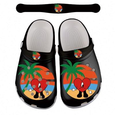 China Custom Printing Deodorizing Garden Shoes Latest Wholesale Men's Casual Geometric Eva Clogs Sandals for sale