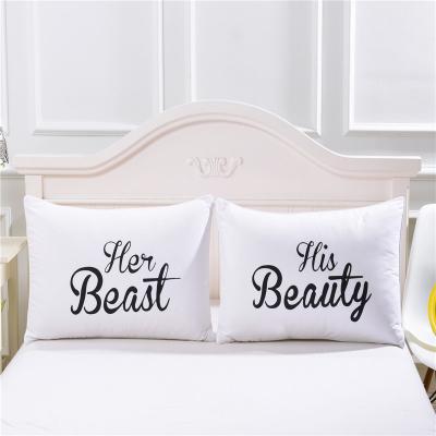 China Viable Digital Printing Love Style Pillow Case Pillow Cover for sale