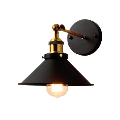 China Vintage Retro E26 Cafe Brass Room Screws Long Lamp Arm Industrial Wall Light Accessories for sale