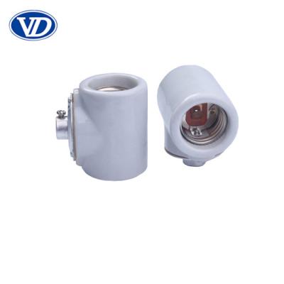 China Electrical Ceramic Lamp Holder Screw Lamp Holder E26 Two Way Development for sale