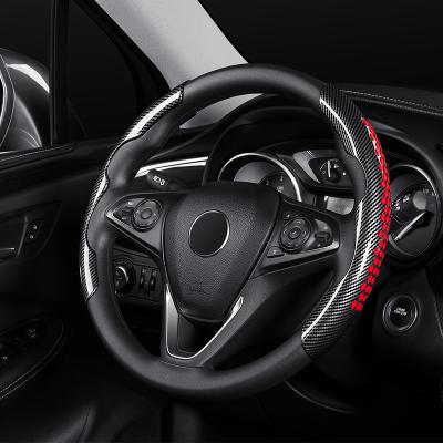 China Water transfer printing universal business/business carbon fiber steering wheel cover luxury spot supply for sale