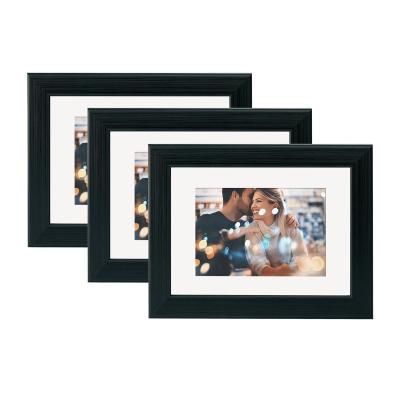 China Plastic PS 5x7 Black Picture Frames With Glass To Show With Carpets, Wall Art Decorative For Living Room for sale