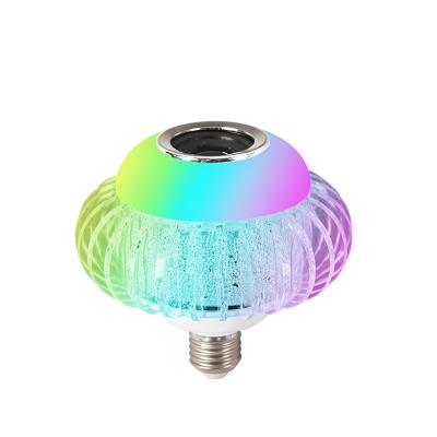 China Modern Colorful Remote Control Music Lamp E27 Lampholder 15w Speaker RGB Romantic RGB BT Parties Led Bulb for sale