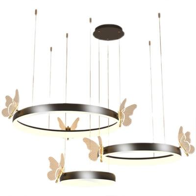 China Unique bedroom villa guest room luxury hotel LED chandelier decoration modern copper ceiling light for sale