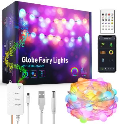 China Party Color Changing Fairy Lights 66 Super Bright Multicolor Smart LED USB RGB WIFI Holiday Lights for sale