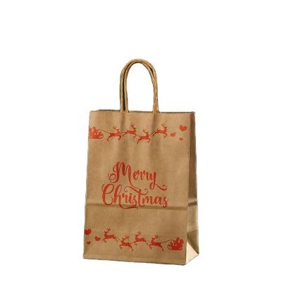 China Cheap Biodegradable Candy Packet Bag Christmas Gift Halloween Gift Paper Bags Small With Handles for sale