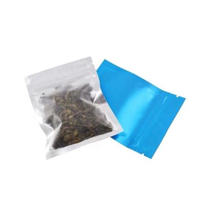 China Custom Window Moisture Proof Sugar Tea Packaging Bag Glossy Clear Plastic Cookie Candy Zipper Lock Bag Mylar Foil Bags for sale