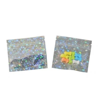 China Custom Moisture Proof Clear Plastic Ziplock Bag Cookie Candy Mylar Foil Bags Sugar Packaging Bag Glossy Window for sale