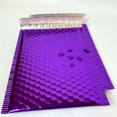 China Custom OEM Bubble Mailing Bubble Mailing Bag Packaging Mailer Purple Custom Shock Resistance Bubble Mailer for sale