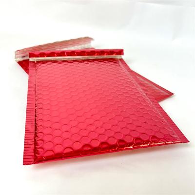 China Eco - Friendly Recyclable Red Bubble Mailer Bag Custom Plastic Bubble Airbags For Packaging for sale